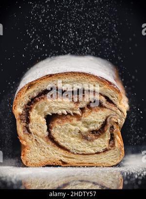 cake, powdered sugar, white bread, powdering, cakes, powdered sugars, white breads Stock Photo