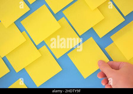 note pad, adhesive note, post it, note, note pads, notice, adhesive notes, post its Stock Photo