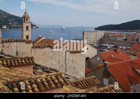 harbour, city wall, dubrovnik, harbor entrance, harbours, port, walls, dubrovniks, harbor entrances Stock Photo