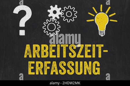 arbeitszeiterfassung Stock Photo