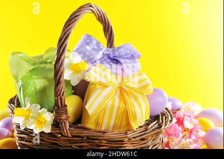 easter, gift, easter basket, easters, gifts, present, easter baskets Stock Photo
