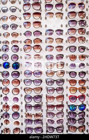 purchase & shopping, sunglasses, market stall, purchase and shopping, eye glasses, eyeglasses, eyewear, glasses, market stalls Stock Photo