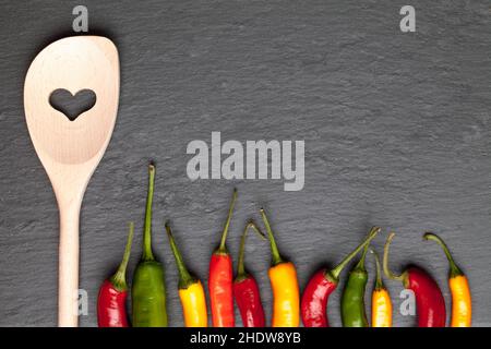 copy space, spicy, chili, copyspace, sharps Stock Photo