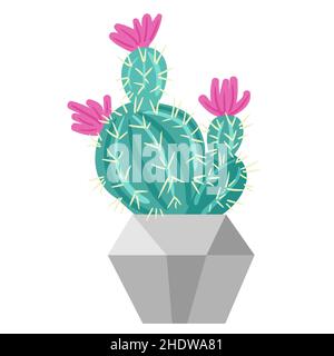 Potted plants collection. Houseplants. Hand drawn vector illustration. Set of vector house indoor plant isolated on white. Stock Vector