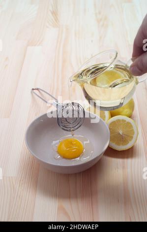 oil, ingredient, mayonnaise, oils, ingredients, mayonnaises Stock Photo