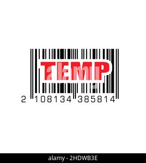 barcode bar code fake stand in temporary placeholder vector isolated on white background Stock Vector