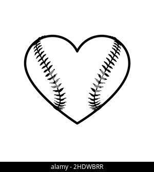 Baseball Heart Clipart