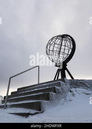 north cape, globe, north capes Stock Photo