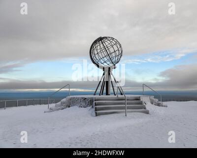 north cape, globe, north capes Stock Photo