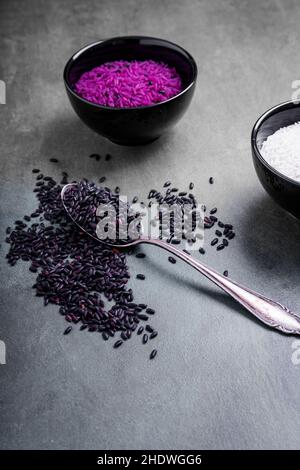 purple, jasmine rice, lila, violett, rices Stock Photo - Alamy