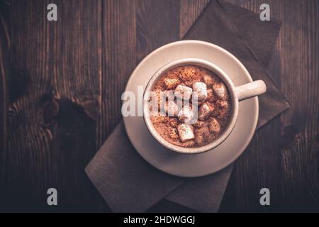 hot chocolate, marshmalow, hot chocolates, marshmalows Stock Photo