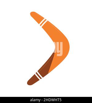 Australian indigenous aboriginal boomerang logo symbol icon vector isoalted on white background Stock Vector