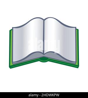 open book icon element with blank pages symbol vector isolated on white backbround Stock Vector