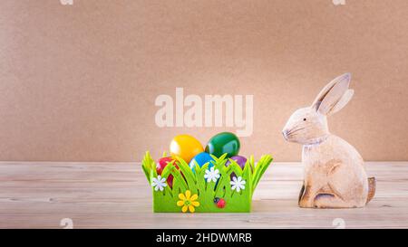 easter nest, easter bunny, easter eggs, easters, easter bunnies, easter egg Stock Photo