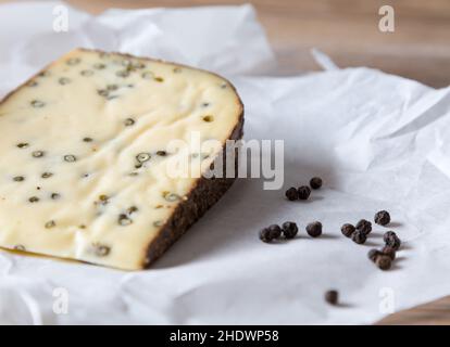 cheese, hard cheese, Pepper cheese, cheeses, hard cheeses Stock Photo