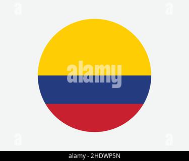 Colombia Flag Round Shape Vector Stock Vector Image & Art - Alamy