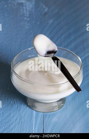 yogurt, natural yoghurt, natural yoghurts Stock Photo