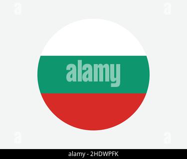 Bulgaria Round Circle Flag. Bulgarian Circular Button Banner Icon. EPS ...