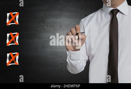 ticking, checklist, check mark, checklists, check marks Stock Photo