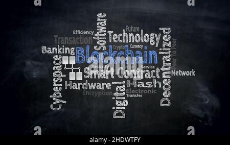 blockchain, accounting system Stock Photo
