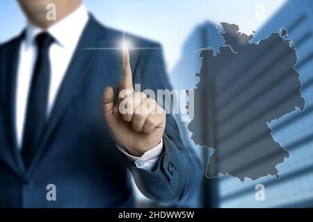 businessman, business, germany map, boss, businessmen, executive, executives, leader, leaders, manager, corporate, negocios, germany maps Stock Photo
