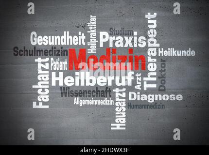 medicine, Word Cloud, keywords, medicines Stock Photo
