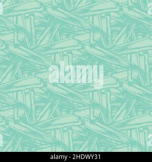 Abstract woodcut 1920s Bauhaus style. basket weave pattern. Seamless vector background. Bold serrated shapes in overlapping criss cross design.Blue Stock Vector