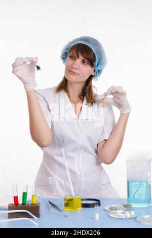 research, attempt, lab assistant, scientist, researchs, attempts, lab assistants, scientists Stock Photo