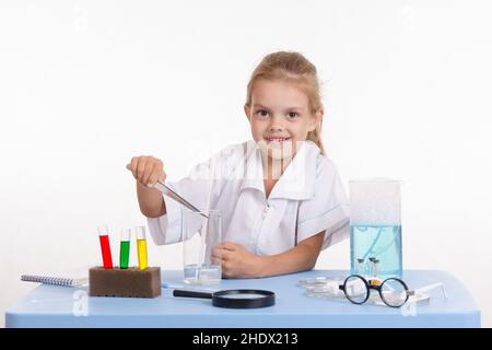 girl, lab assistant, chemist, biologist, dream job, girls, lab assistants, chemists Stock Photo