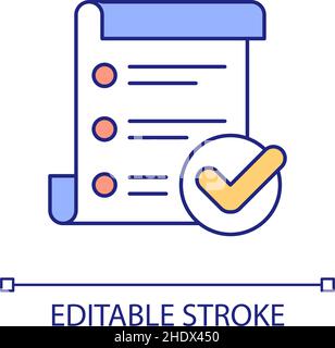 Agreement RGB color icon Stock Vector