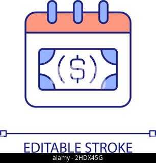 Monthly revenue RGB color icon Stock Vector