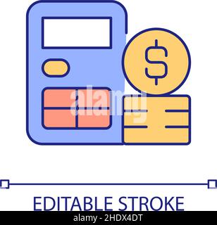 Calculator RGB color icon Stock Vector