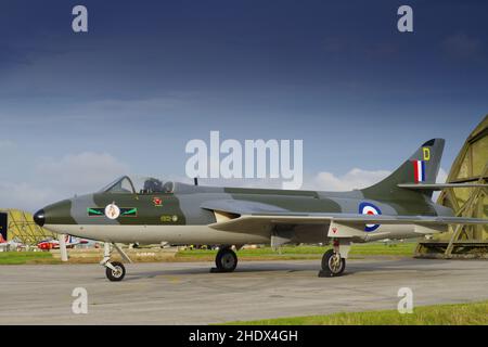 Hawker Hunter GA11 WV256 Cornwall Aviation Heritage Centre Stock Photo