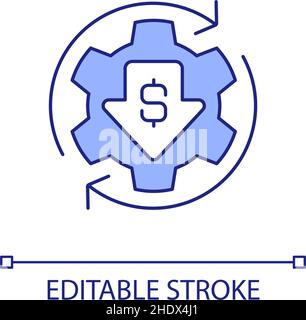 Money outflow RGB color icon Stock Vector