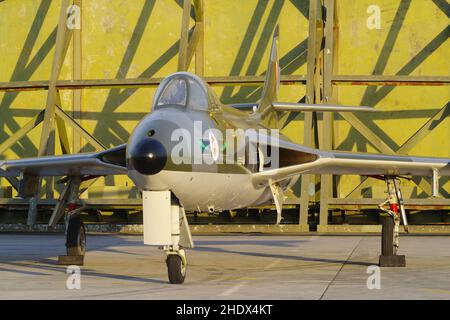 Hawker Hunter GA11 WV256 Cornwall Aviation Heritage Centre Stock Photo