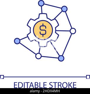 Financial analysis RGB color icon Stock Vector