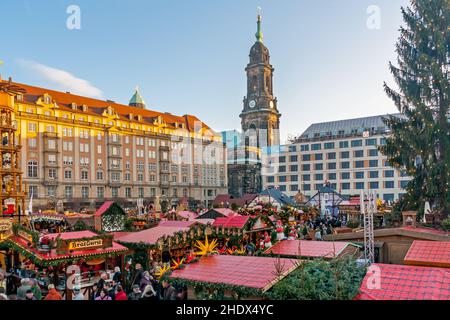 christmas market, dresdner striezelmarkt, christmas markets Stock Photo