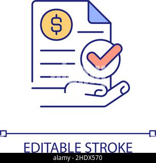 Approved payment RGB color icon Stock Vector
