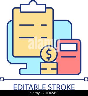 Financial management RGB color icon Stock Vector