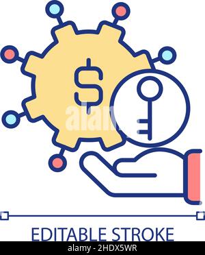 Security for e-banking RGB color icon Stock Vector