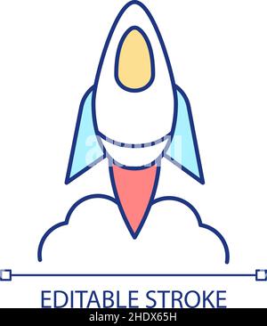 Boost startup RGB color icon Stock Vector