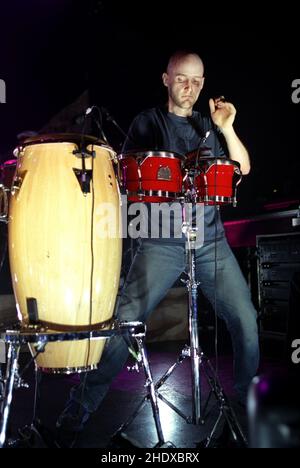 Moby in concert at The London Astoria. 29th September 2002. Stock Photo