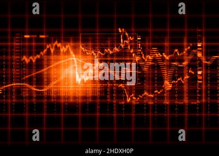 diagram, binary code, chart, charts, diagrams, graph, graphs, binary codes Stock Photo