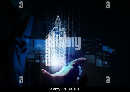 property, artificial model, planning, properties, artificial models Stock Photo