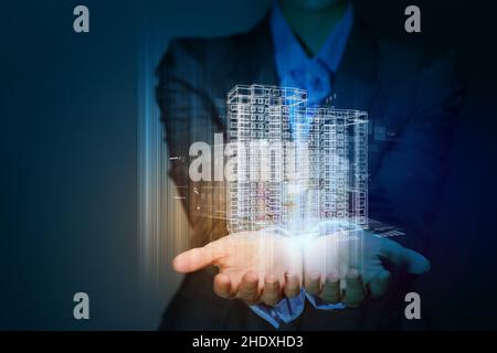 property, artificial model, urban planning, properties, artificial models Stock Photo