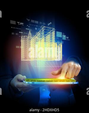 property, planning, city development, properties, city developments Stock Photo