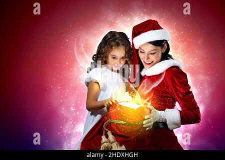 christmas, magic, mrs claus, merry christmas, x-mas, xmas, magics Stock Photo