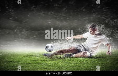 soccer, striker, soccer player, kick, soccers, strikers, kicker, kickers, soccer players, kicks Stock Photo