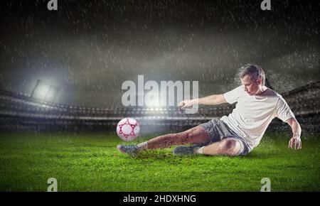 striker, soccer player, kick, strikers, kicker, kickers, soccer players, kicks Stock Photo