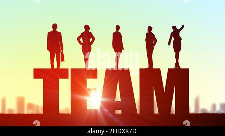 team, colleagues, teams, colleague Stock Photo